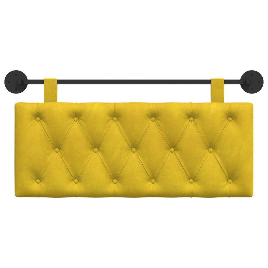 Hangend Hoofdeinde Wandgemonteerd Geel 110 x 55 x 7 cm Fluweel
