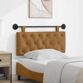 Hangend Hoofdeinde Wandgemonteerd Bruin 110 x 55 x 7 cm Fluweel
