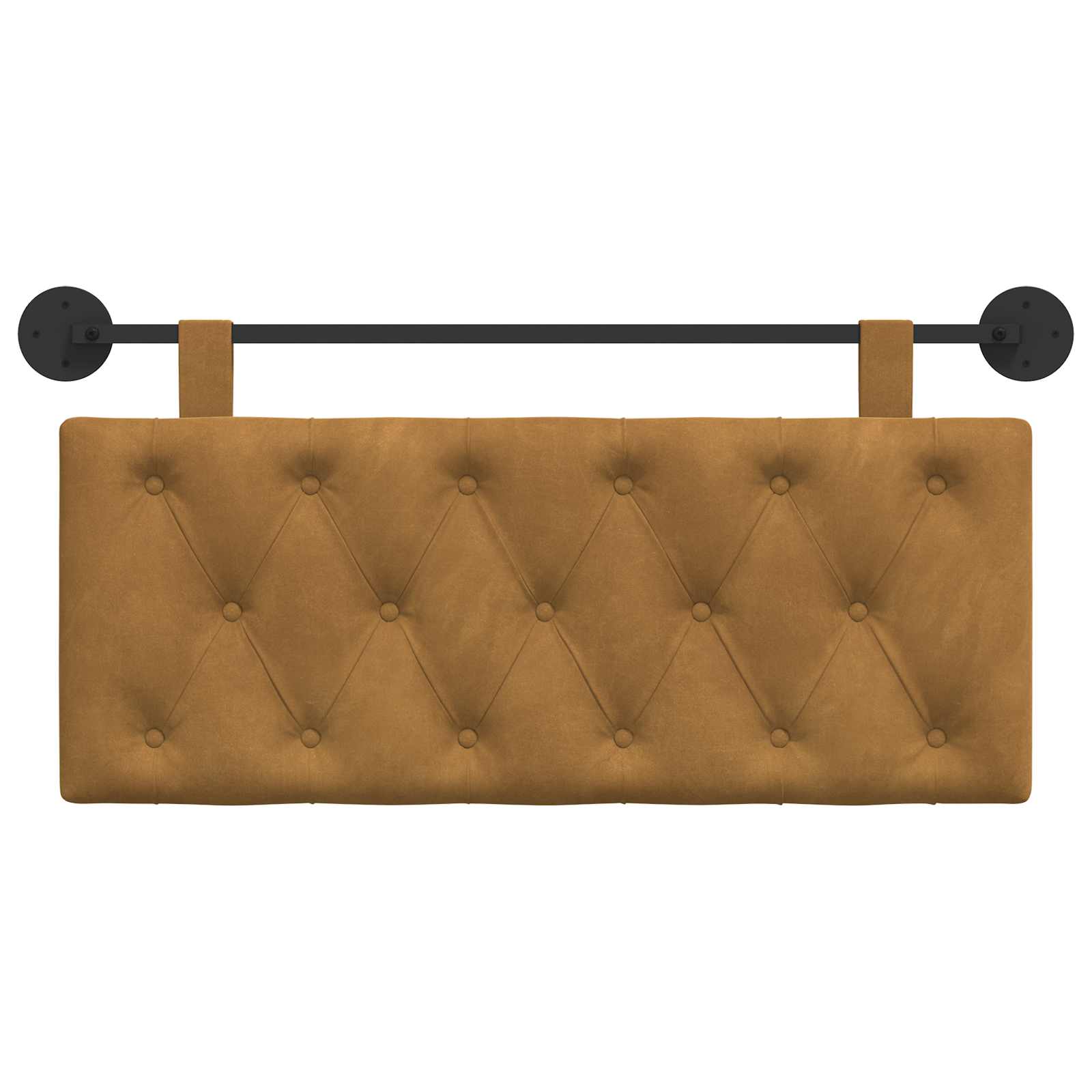 Hangend Hoofdeinde Wandgemonteerd Bruin 110 x 55 x 7 cm Fluweel