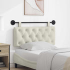 Hoofdbord wandmontage 110x55x7 cm crème fluweel