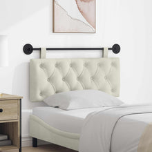 Hangend Hoofdeinde Wandgemonteerd Crème 110 x 55 x 7 cm Fluweel