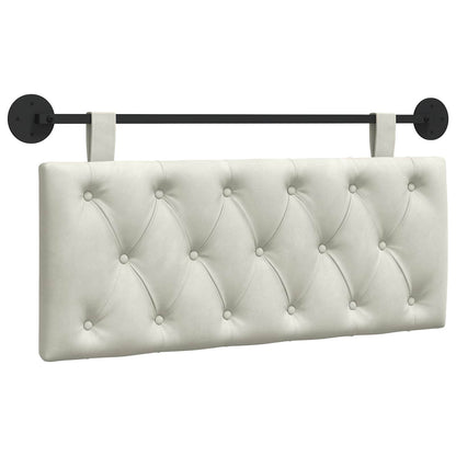 Hangend Hoofdeinde Wandgemonteerd Crème 110 x 55 x 7 cm Fluweel