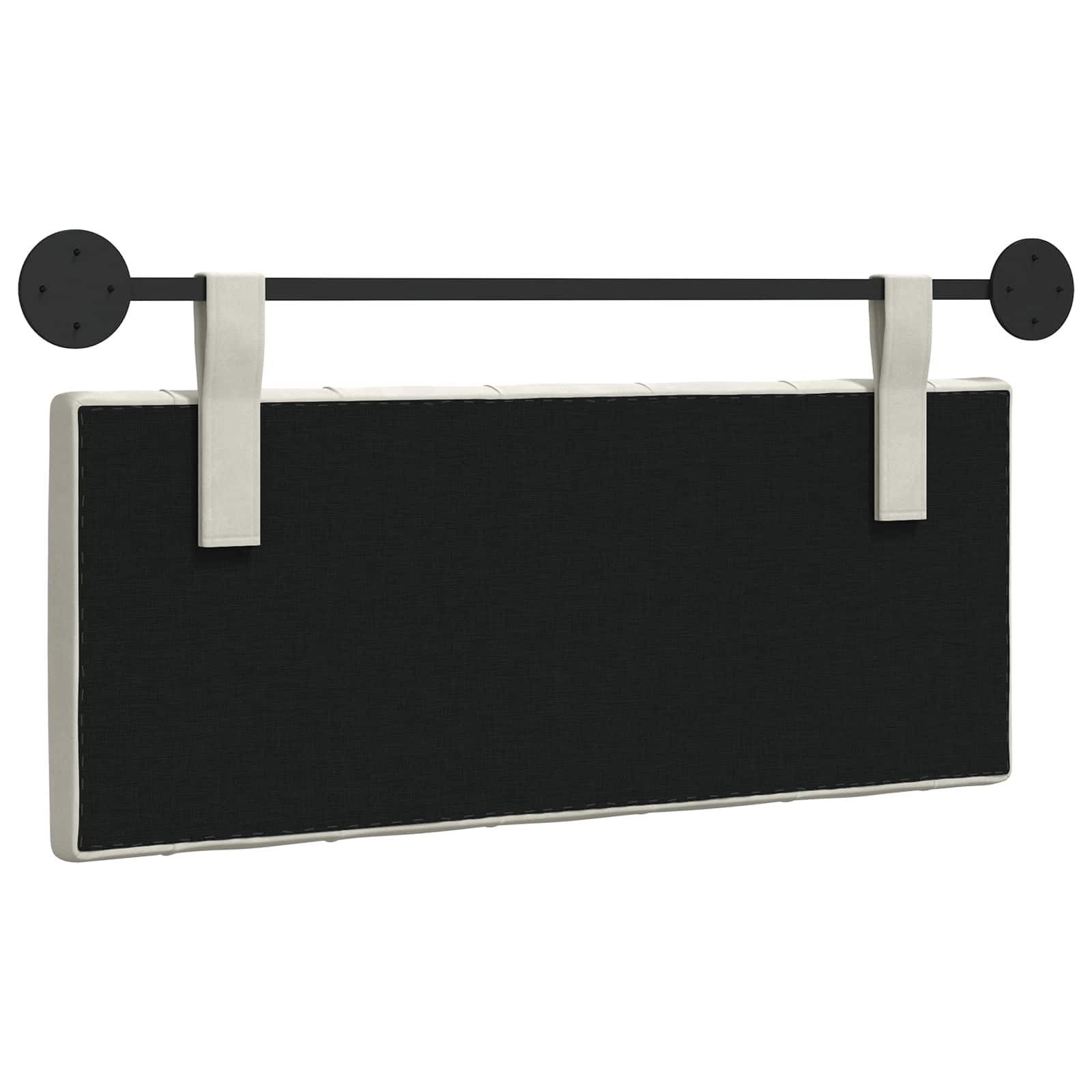 Hangend Hoofdeinde Wandgemonteerd Crème 110 x 55 x 7 cm Fluweel