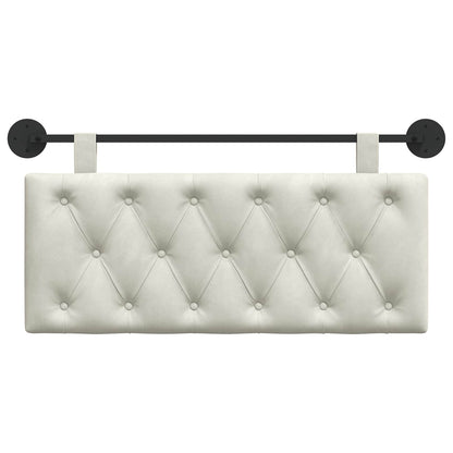 Hangend Hoofdeinde Wandgemonteerd Crème 110 x 55 x 7 cm Fluweel