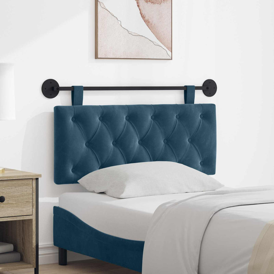 Hangend Hoofdeinde Wandgemonteerd Blauw 110 x 55 x 7 cm Fluweel