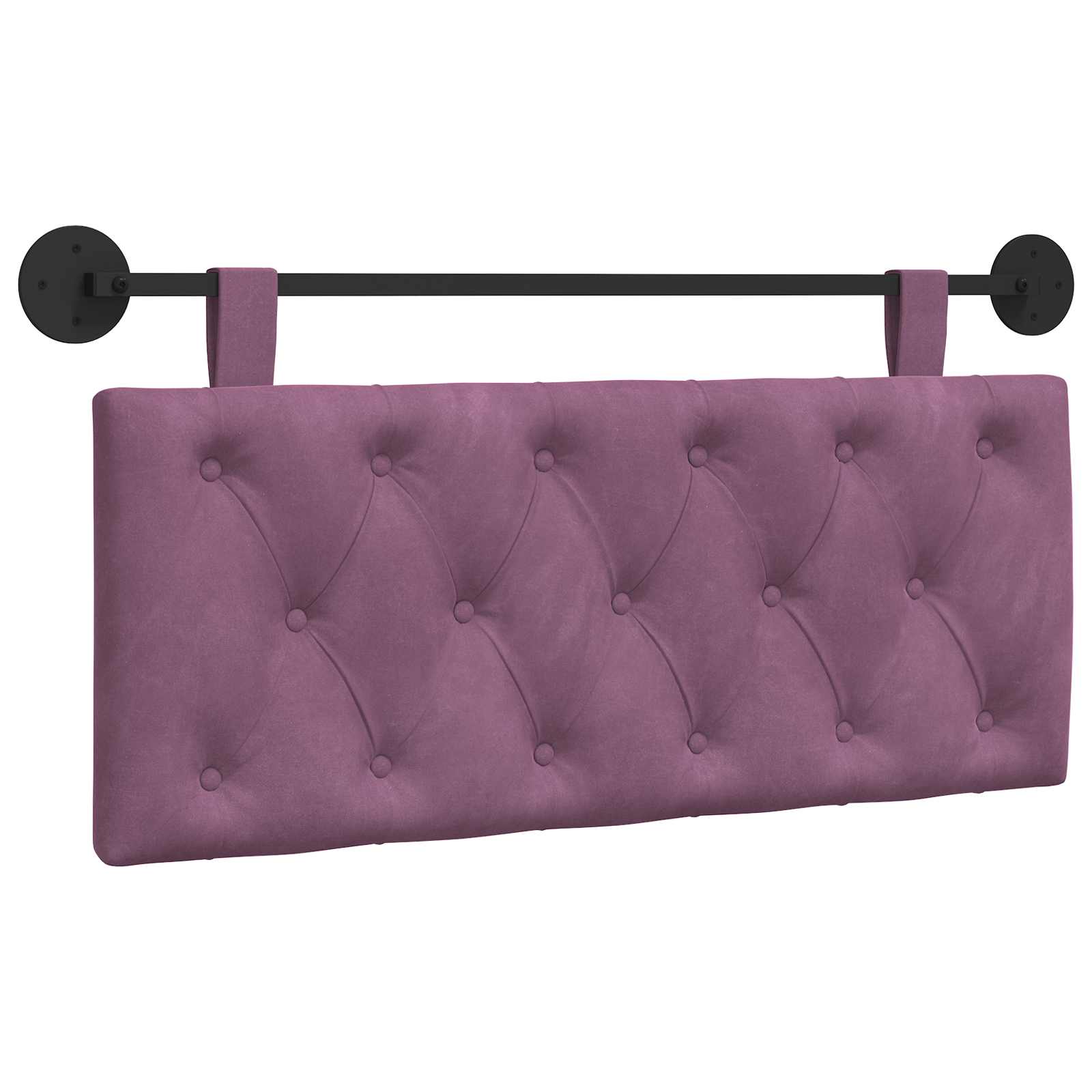 Hangend Hoofdeinde Wandgemonteerd Paars 110 x 55 x 7 cm Fluweel
