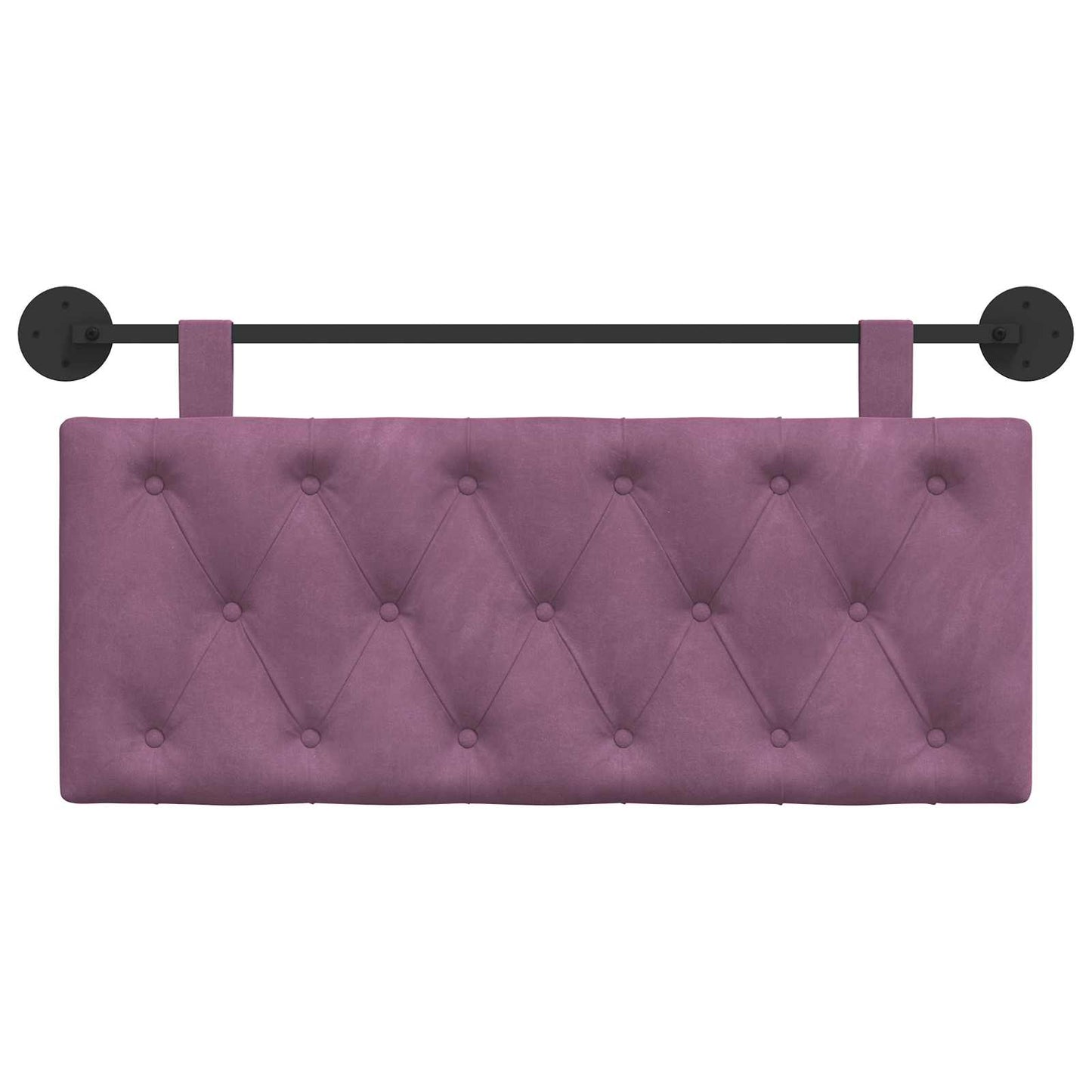 Hangend Hoofdeinde Wandgemonteerd Paars 110 x 55 x 7 cm Fluweel