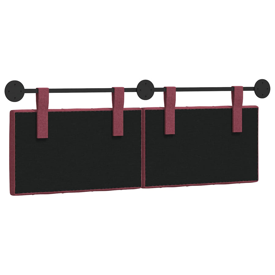 Hangend Hoofdeinde Wandgemonteerd Wijnrood 130 x 55 x 7 cm Stof