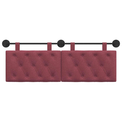Hangend Hoofdeinde Wandgemonteerd Wijnrood 130 x 55 x 7 cm Stof