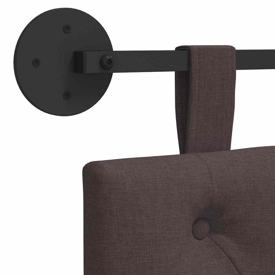 Hangend Hoofdeinde Donkerbruin 130 x 55 x 7 cm Stof
