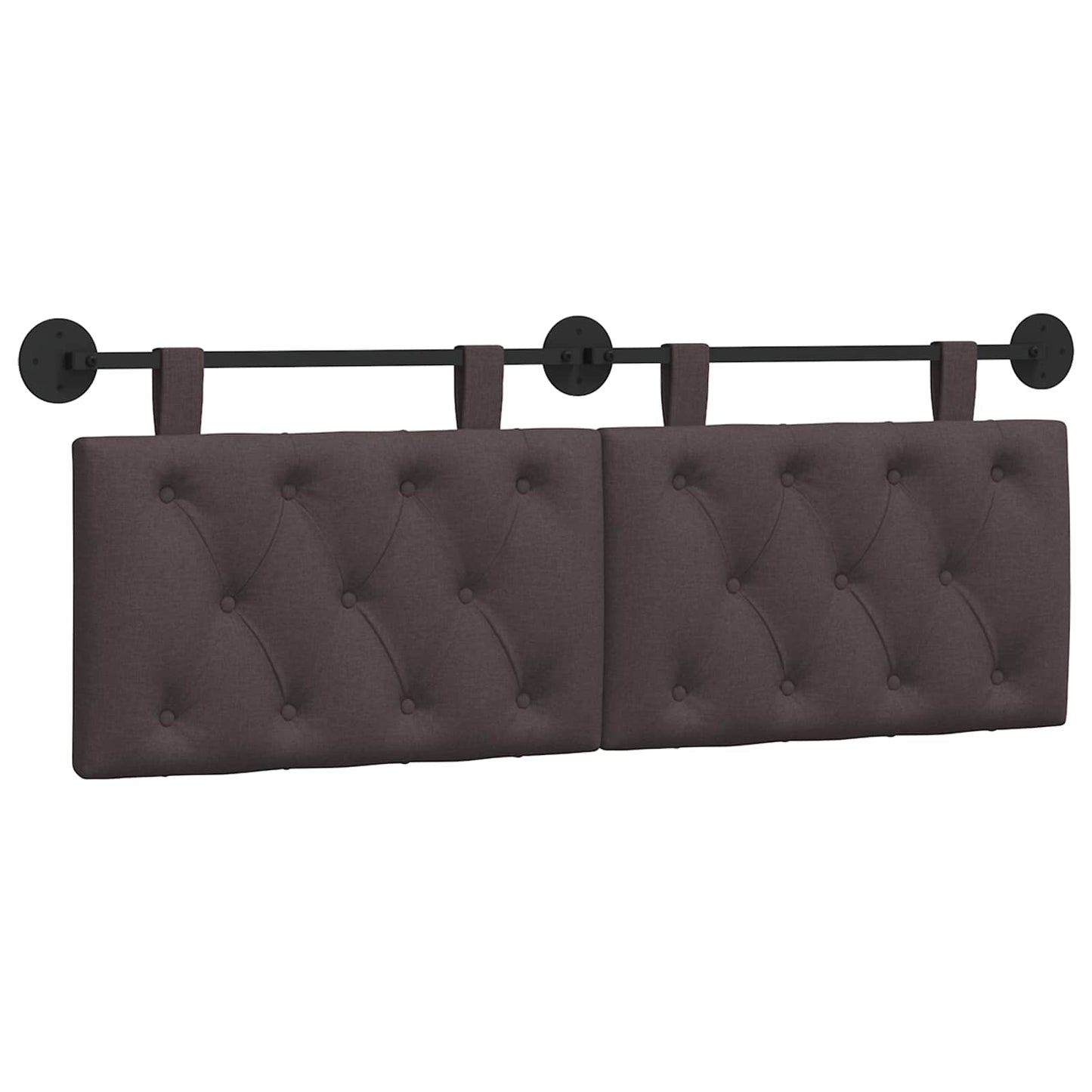 Hangend Hoofdeinde Donkerbruin 130 x 55 x 7 cm Stof