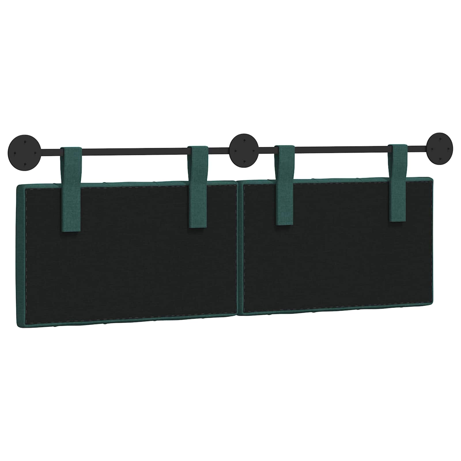 Hangend Hoofdeinde Donkergroen 130 x 55 x 7 cm Stof
