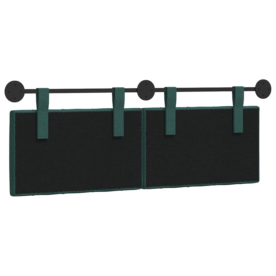 Hangend Hoofdeinde Donkergroen 130 x 55 x 7 cm Stof