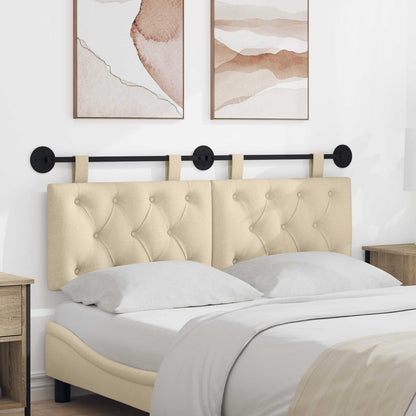 Hangend Hoofdeinde Wandgemonteerd Crème 130 x 55 x 7 cm Stof