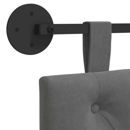 Hangend Hoofdeinde Donkergrijs 130 x 55 x 7 cm Fluweel