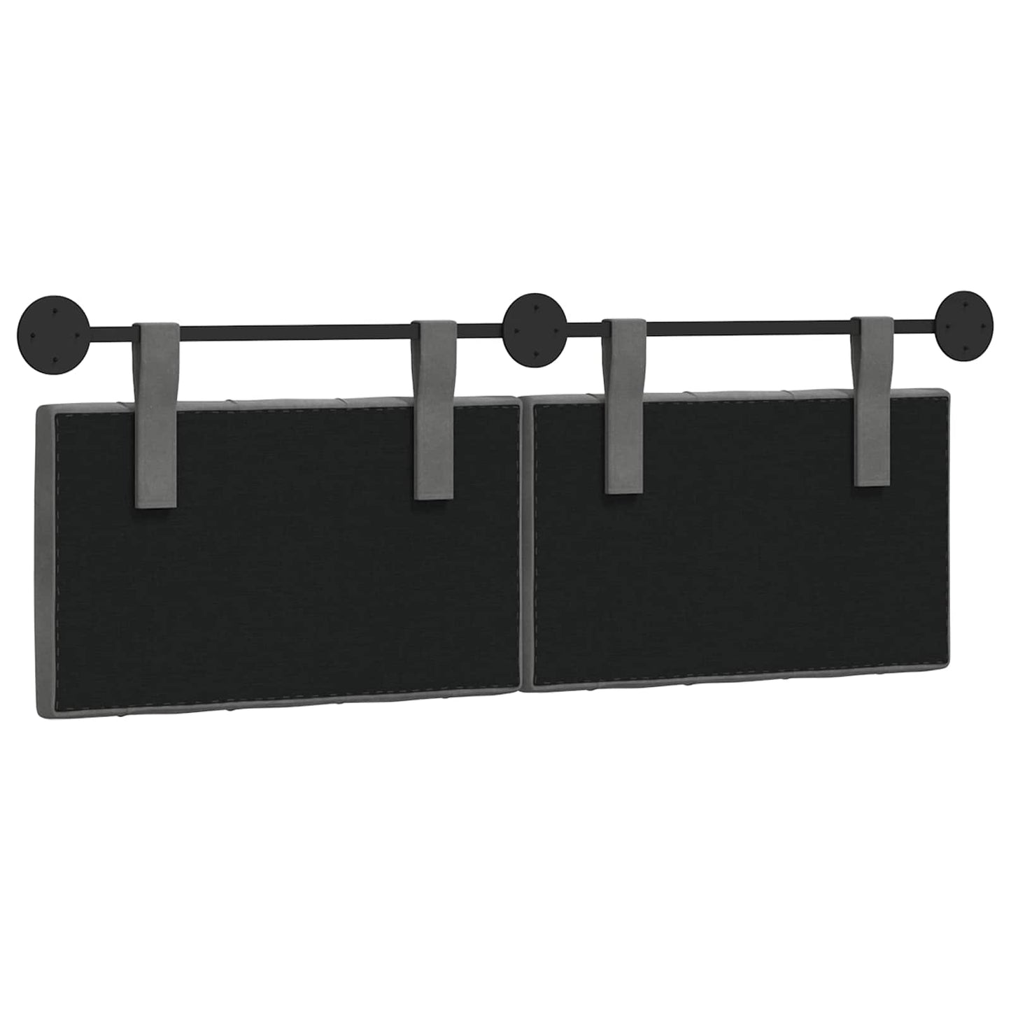 Hangend Hoofdeinde Donkergrijs 130 x 55 x 7 cm Fluweel