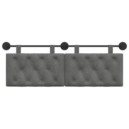 Hangend Hoofdeinde Donkergrijs 130 x 55 x 7 cm Fluweel