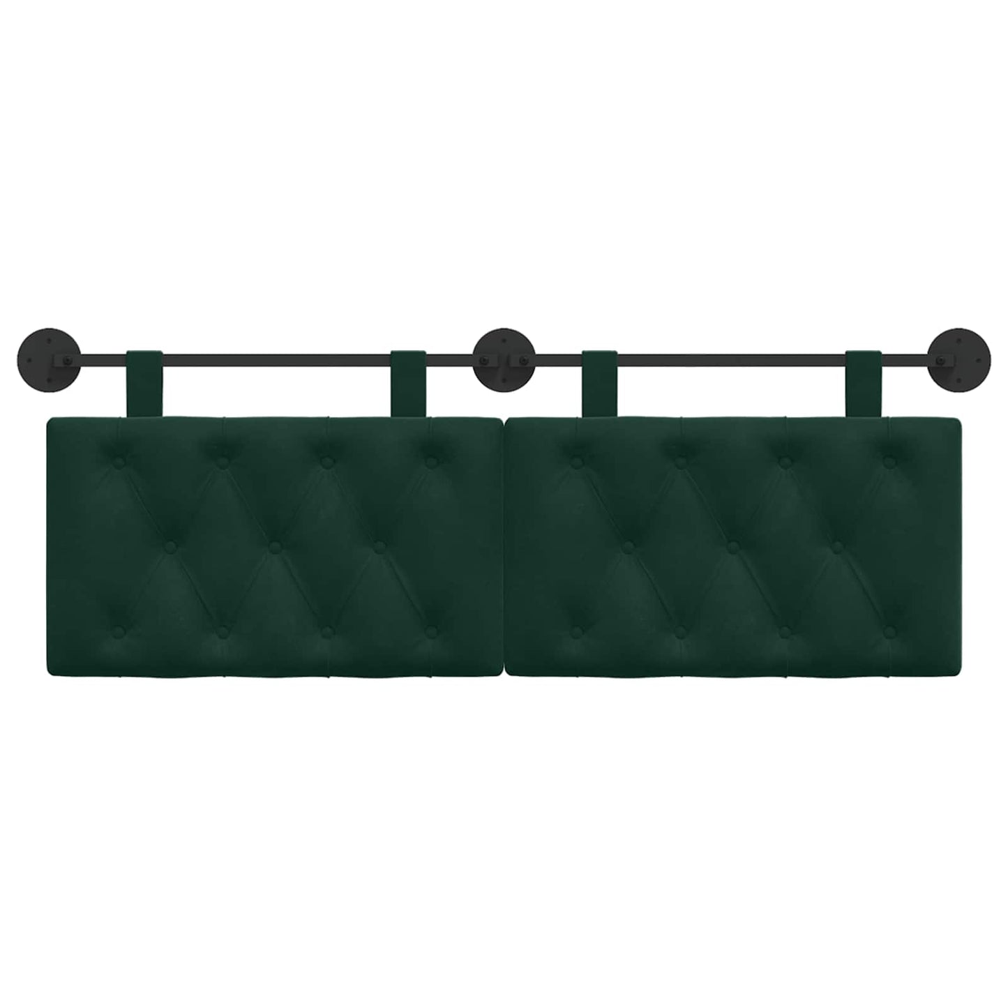 Hangend Hoofdeinde Donkergroen 130 x 55 x 7 cm Fluweel