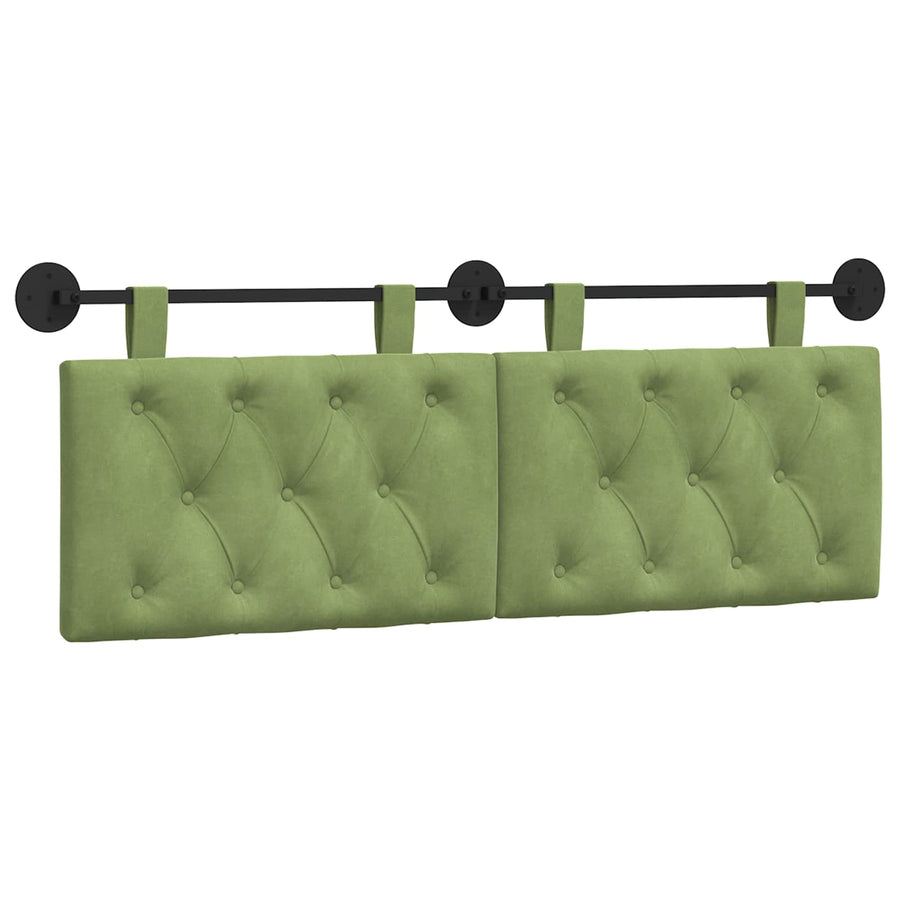 Hangend Hoofdeinde Lichtgroen 130 x 55 x 7 cm Fluweel