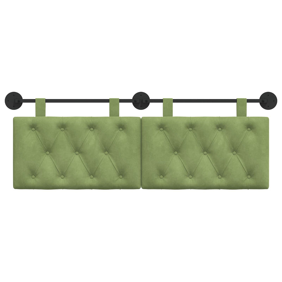 Hangend Hoofdeinde Lichtgroen 130 x 55 x 7 cm Fluweel