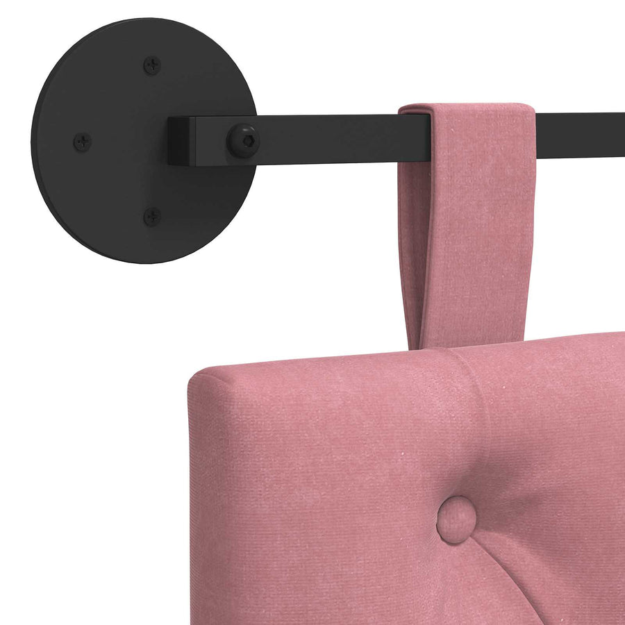 Hangend Hoofdeinde Wandgemonteerd Roze 130 x 55 x 7 cm Fluweel