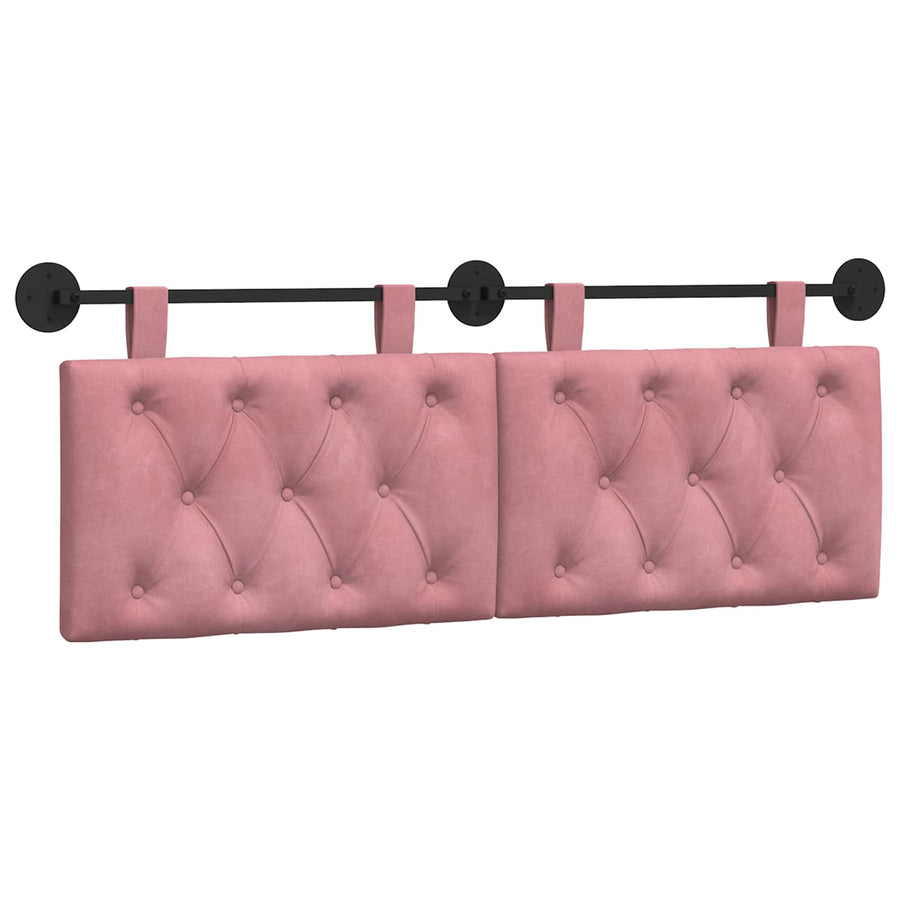 Hangend Hoofdeinde Wandgemonteerd Roze 130 x 55 x 7 cm Fluweel