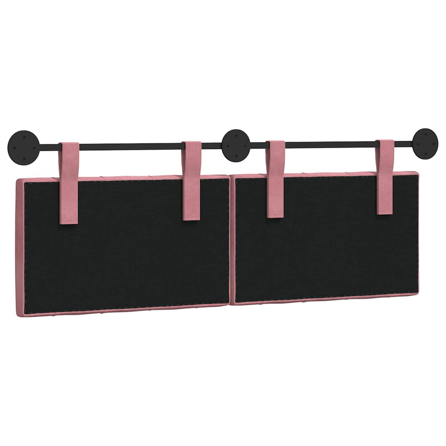 Hangend Hoofdeinde Wandgemonteerd Roze 130 x 55 x 7 cm Fluweel