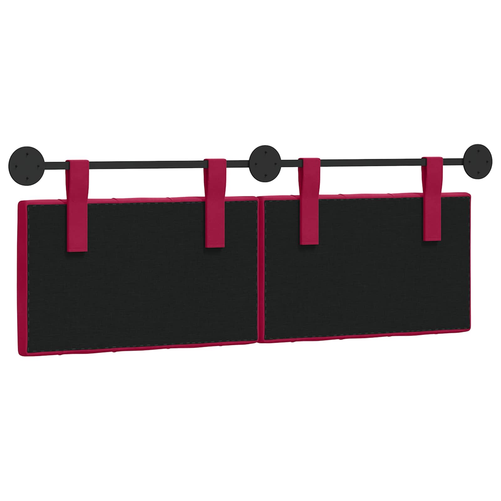 Hangend Hoofdeinde Wijnrood 130 x 55 x 7 cm Fluweel