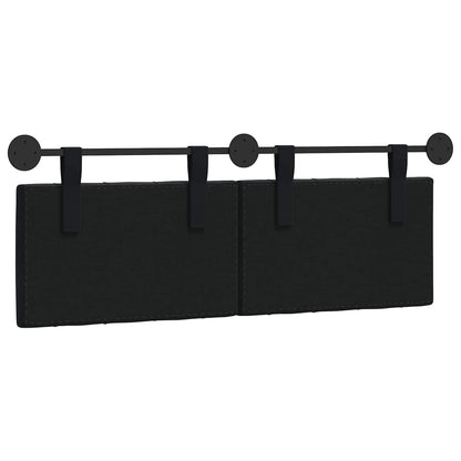 Hangend Hoofdeinde Wandgemonteerd Zwart 130 x 55 x 7 cm Fluweel
