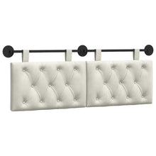 Hangend Hoofdeinde Wandgemonteerd Crème 130 x 55 x 7 cm Fluweel