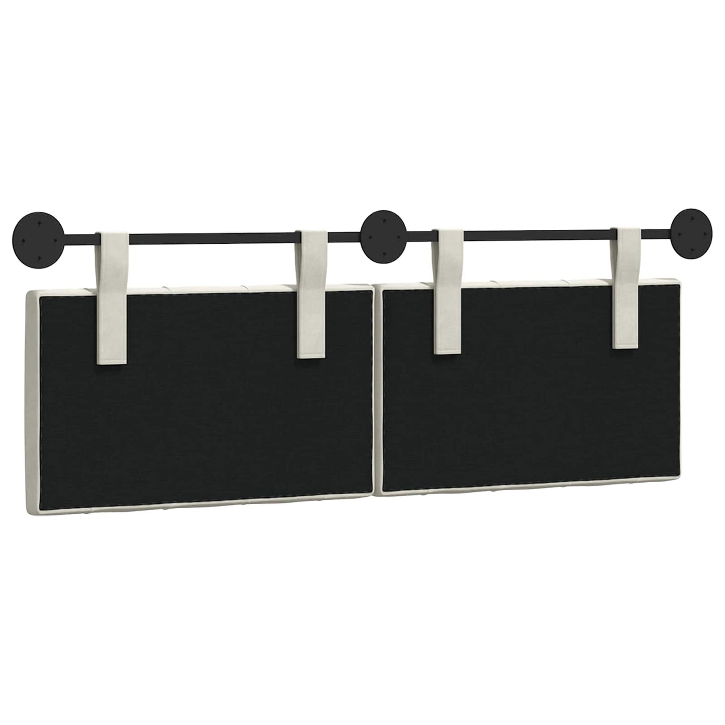 Hangend Hoofdeinde Wandgemonteerd Crème 130 x 55 x 7 cm Fluweel