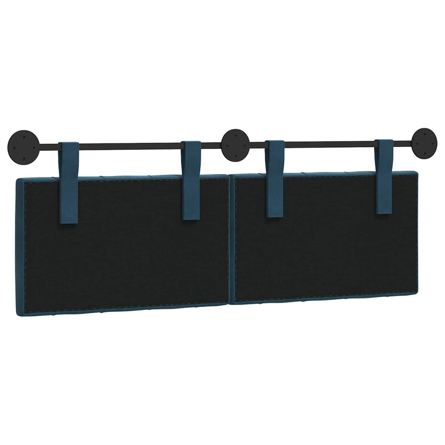 Hangend Hoofdeinde Wandgemonteerd Blauw 130 x 55 x 7 cm Fluweel