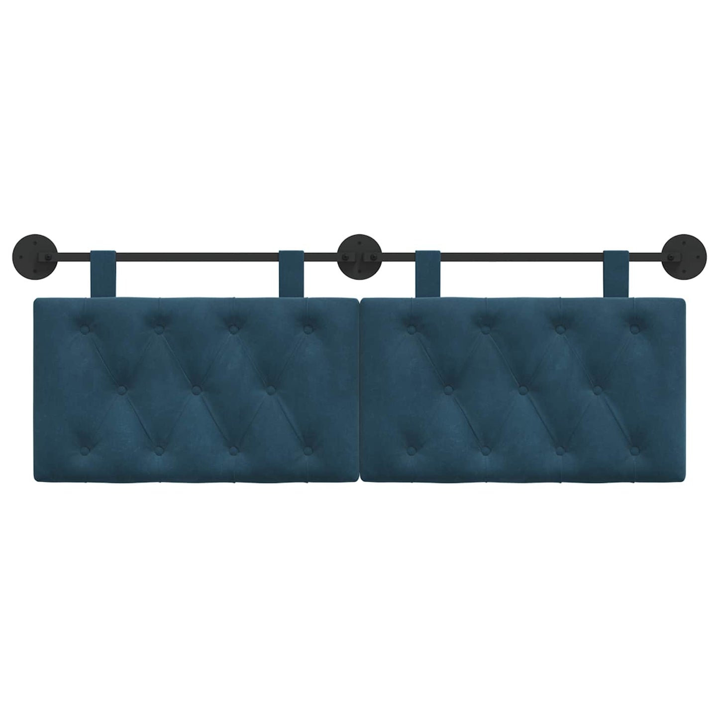 Hangend Hoofdeinde Wandgemonteerd Blauw 130 x 55 x 7 cm Fluweel