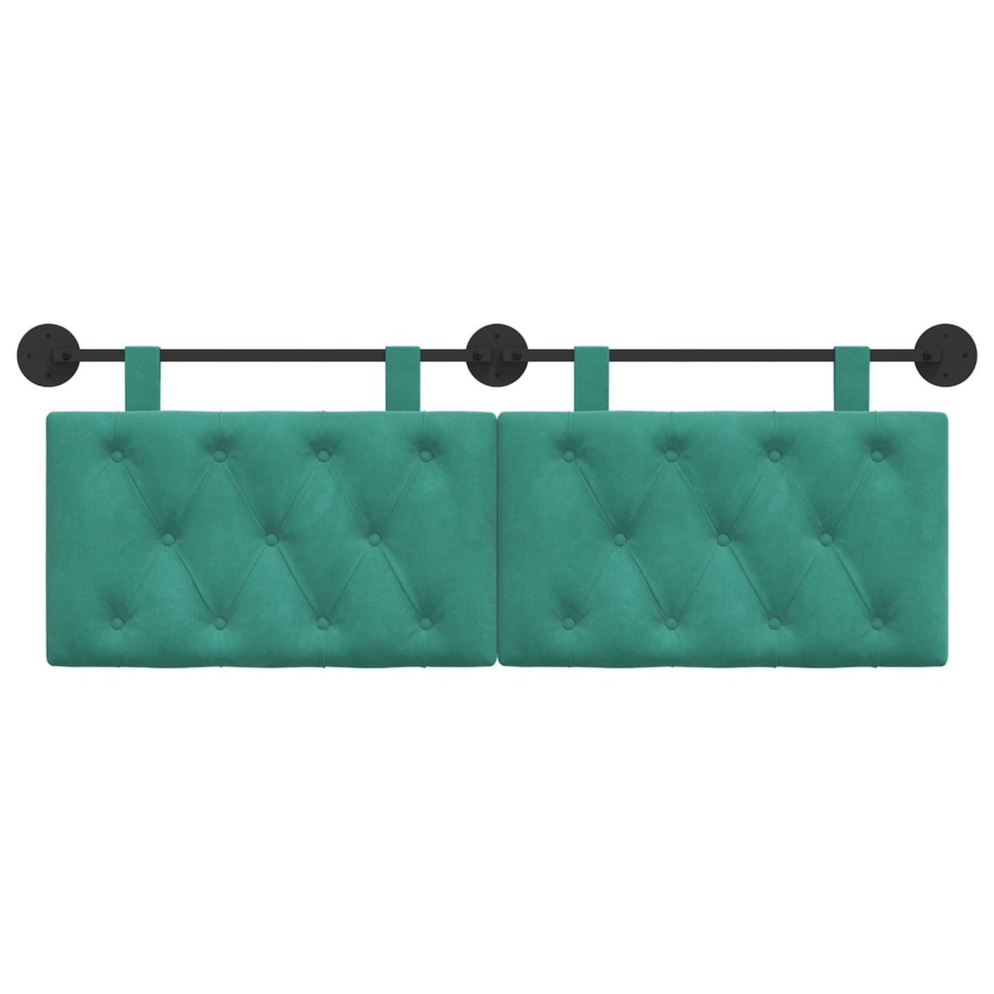 Hangend Hoofdeinde Turquoise 130 x 55 x 7 cm Fluweel