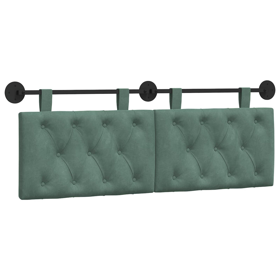 Hangend Hoofdeinde Zeegroen 130 x 55 x 7 cm Fluweel