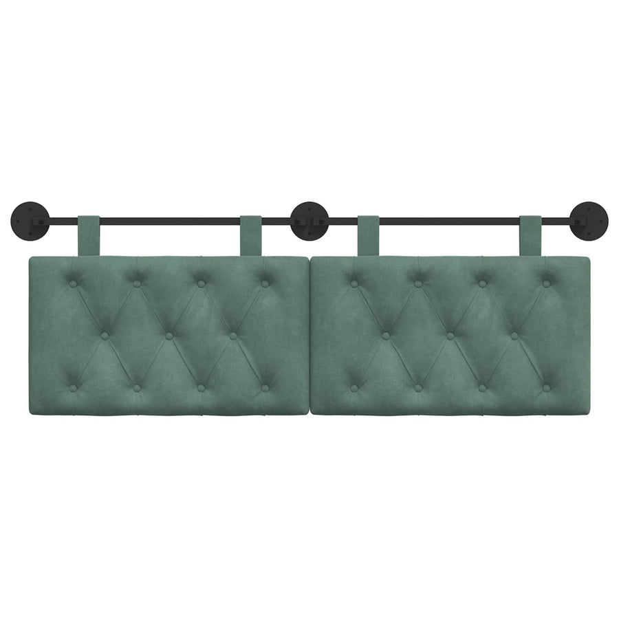 Hangend Hoofdeinde Zeegroen 130 x 55 x 7 cm Fluweel