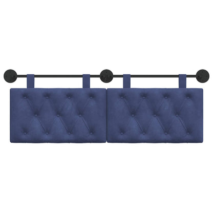 Hangend Hoofdeinde Politieblauw 130 x 55 x 7 cm Fluweel