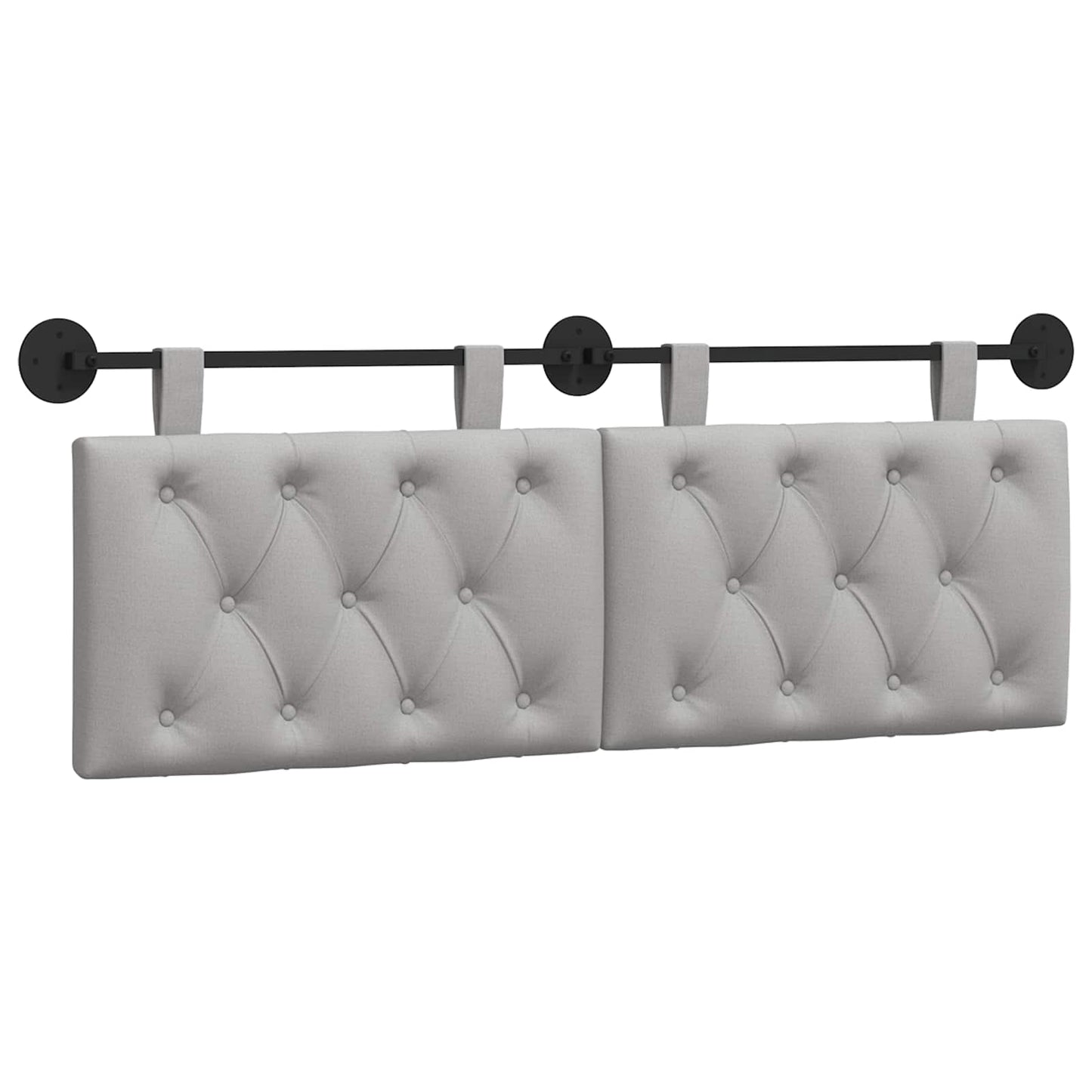Hangend Hoofdeinde Wolkengrijs 150 x 55 x 7 cm Stof
