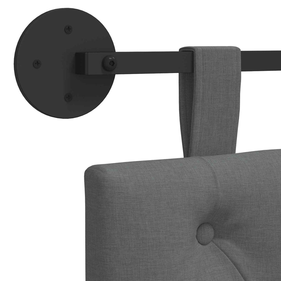 Hangend Hoofdeinde Donkergrijs 150 x 55 x 7 cm Stof