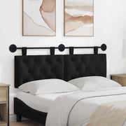 Hoofdbord wandmontage 150x55x7 cm stof zwart