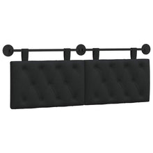 Hangend Hoofdeinde Wandgemonteerd Zwart 150 x 55 x 7 cm Stof