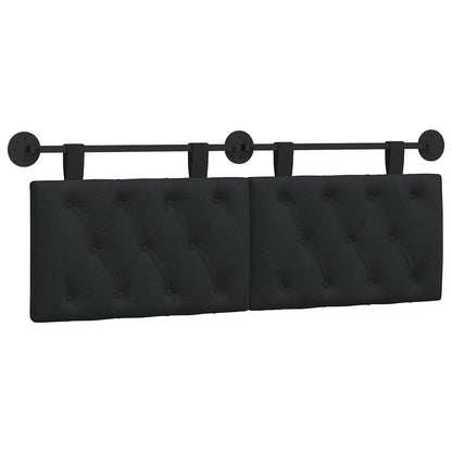 Hangend Hoofdeinde Wandgemonteerd Zwart 150 x 55 x 7 cm Stof
