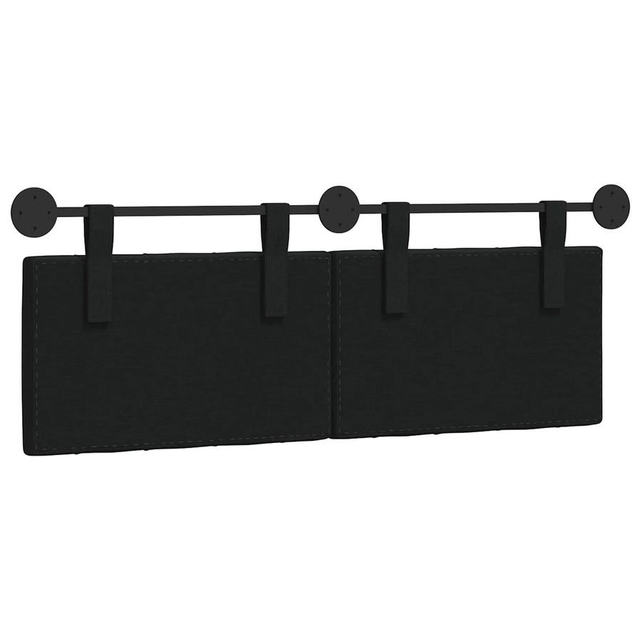 Hangend Hoofdeinde Wandgemonteerd Zwart 150 x 55 x 7 cm Stof