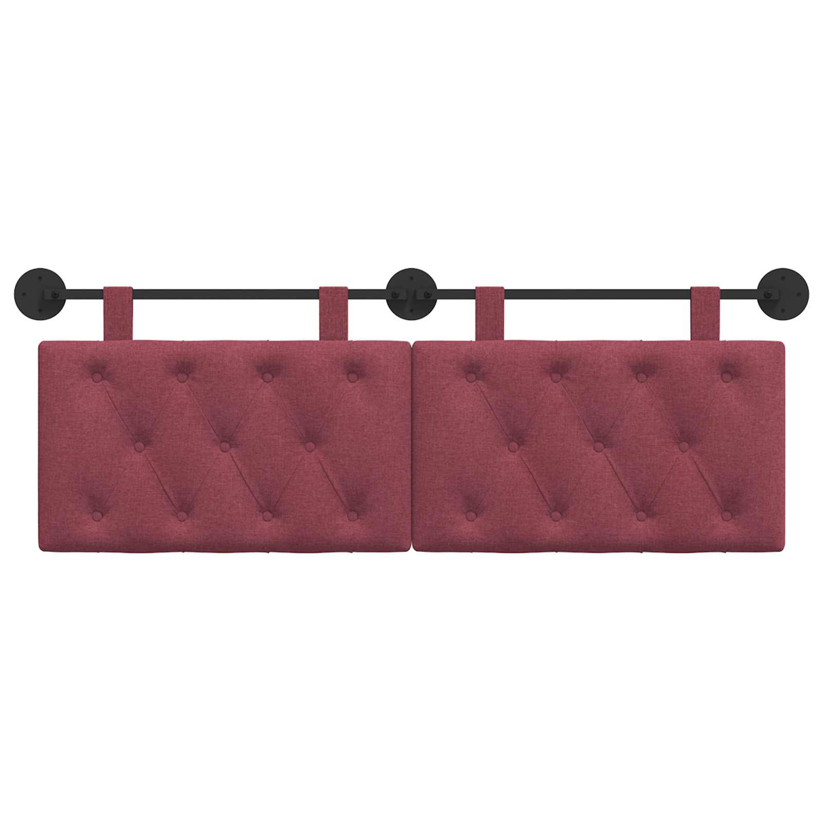 Hangend Hoofdeinde Wandgemonteerd Wijnrood 150 x 55 x 7 cm Stof