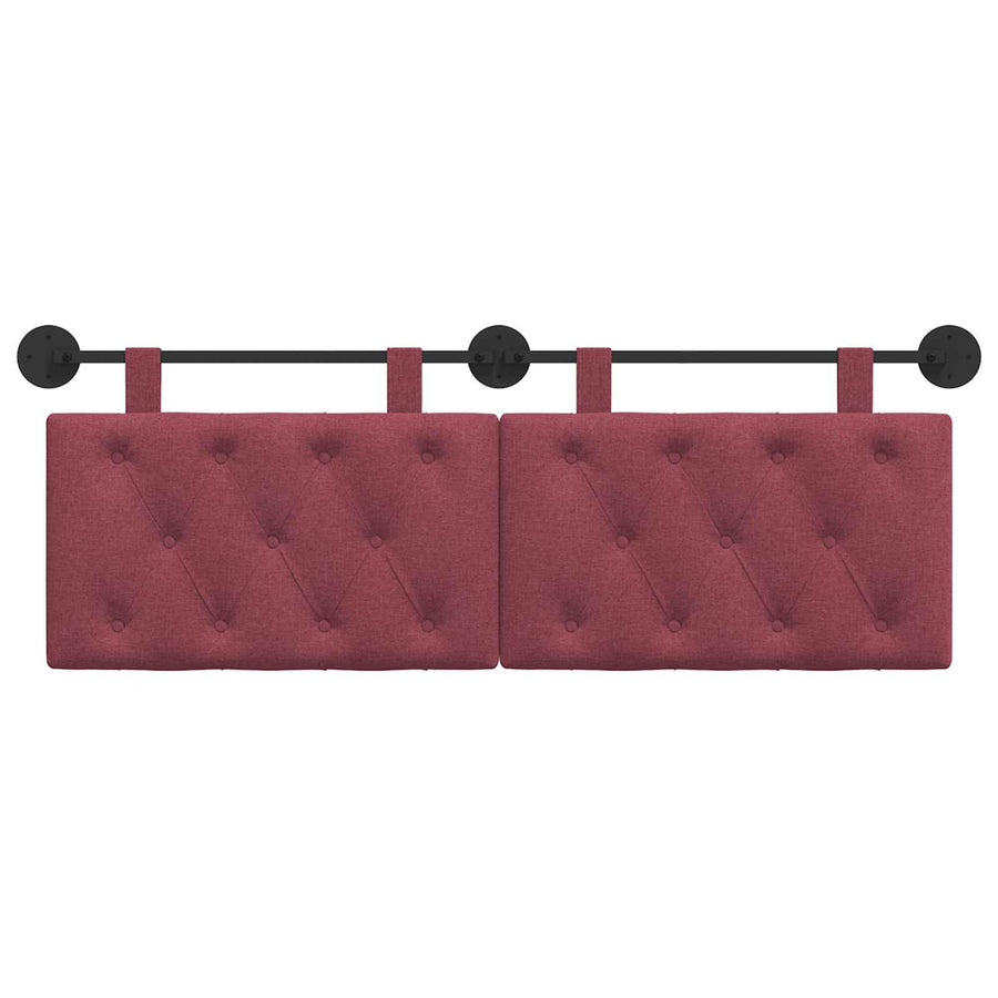 Hangend Hoofdeinde Wandgemonteerd Wijnrood 150 x 55 x 7 cm Stof