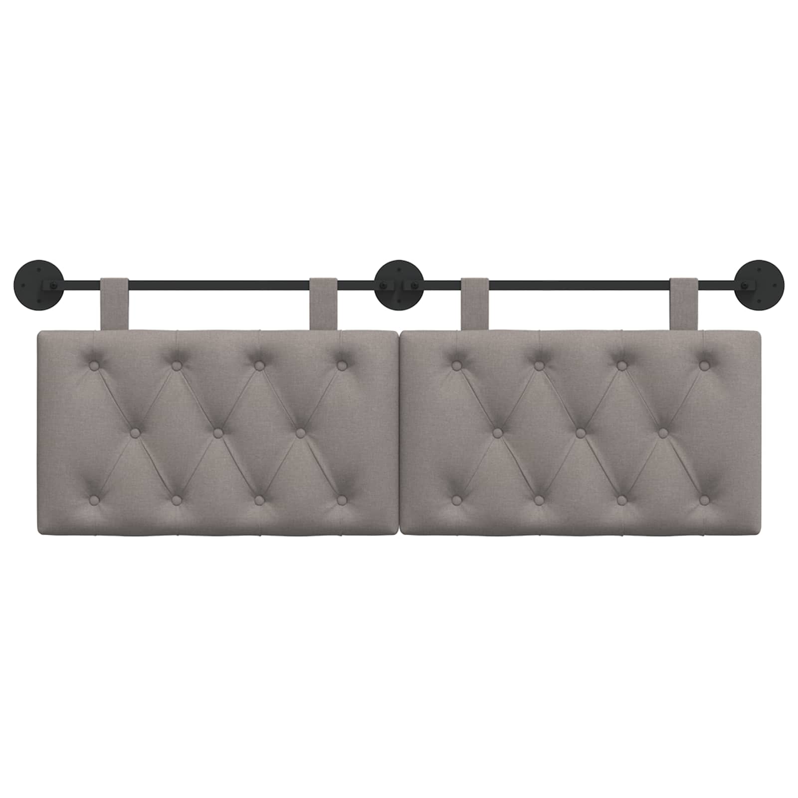 Hangend Hoofdeinde Wandgemonteerd Taupe 150 x 55 x 7 cm Stof