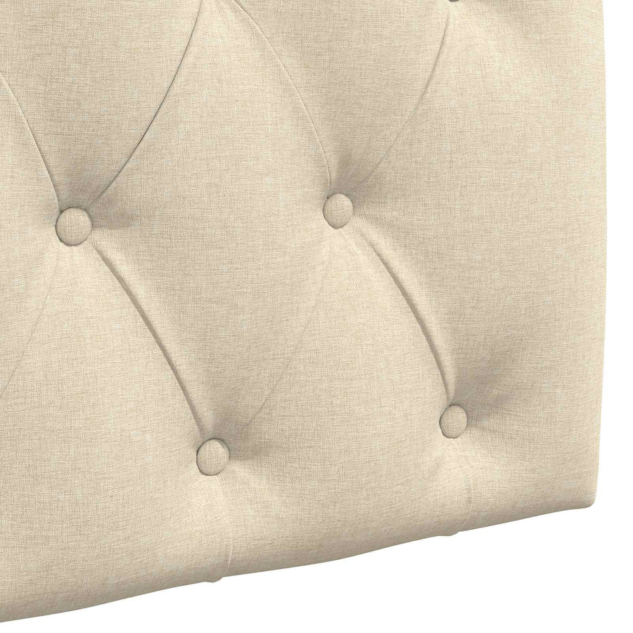 Hangend Hoofdeinde Wandgemonteerd Crème 150 x 55 x 7 cm Stof