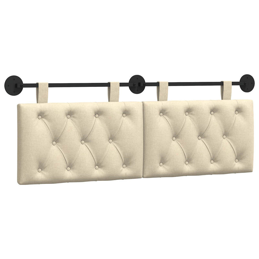 Hangend Hoofdeinde Wandgemonteerd Crème 150 x 55 x 7 cm Stof