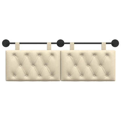 Hangend Hoofdeinde Wandgemonteerd Crème 150 x 55 x 7 cm Stof