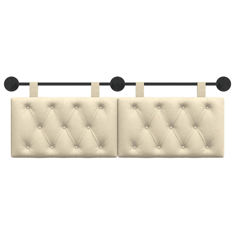 Hangend Hoofdeinde Wandgemonteerd Crème 150 x 55 x 7 cm Stof